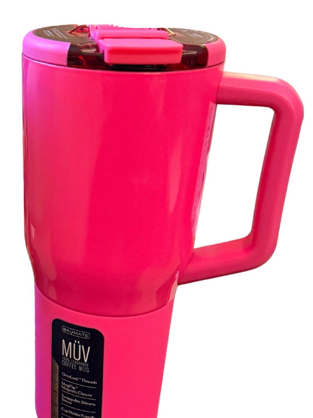 Brumate MÜV Hot & Cold Travel Coffee Mug - Hot Pink -35oz